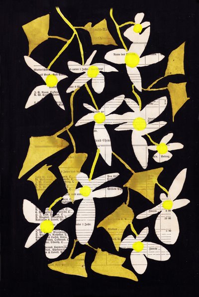 Vrolijke bloemencollage door Annick
