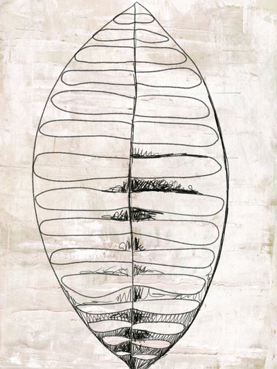 Biologische blad-lijntekeningen door Annick