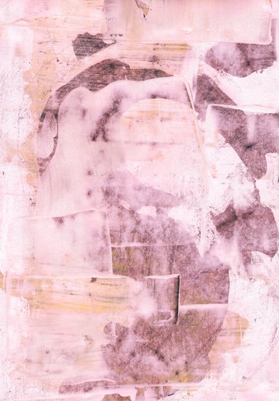 Zachtroze abstract door Annick