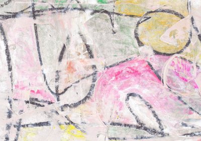 Levendig abstract werk in gemengde techniek door Annick