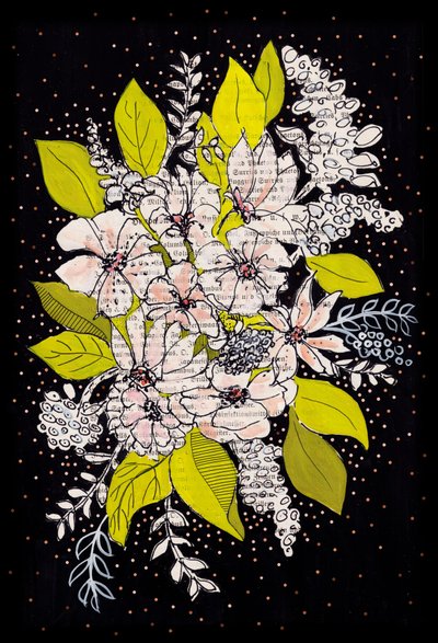 Speels bloemenboeket door Annick