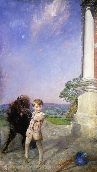 Een Kleine Jongen met een Shetland Pony door Annie Louisa Swynnerton