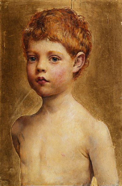 Portret van een jongen door Annie Louisa Swynnerton