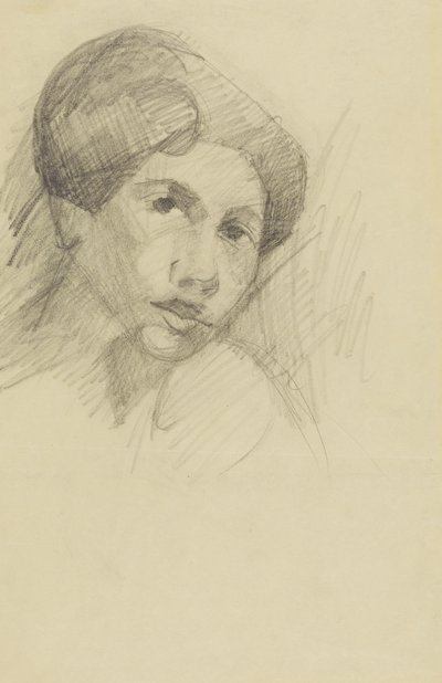 Portret van een dame door Anny Dollschein