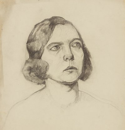 Portret van een dame - recto door Anny Dollschein