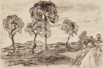 Landschap door Anny Dollschein