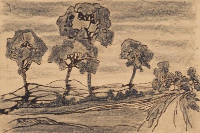 Landschap door Anny Dollschein