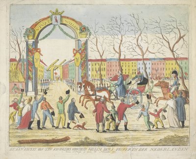 Aankomst van de prins van Oranje te Den Haag, 1813 door Anonymous