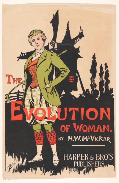 Reclame voor The Evolution of Woman door Harry Whitney McVickar, 1896 door Anonymous