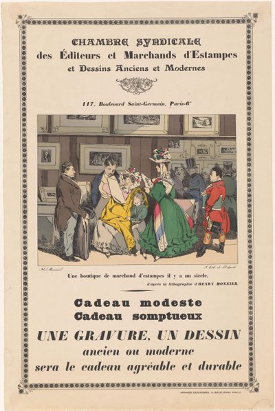Affiche van de Chambre Syndicale des Éditeurs et Marchands d
