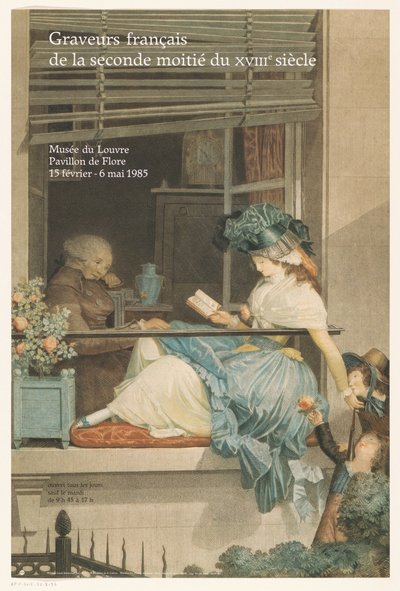 Affiche voor de tentoonstelling Graveurs français de la seconde moitié du XVIIIe siècle door Anonymous