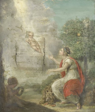 Allegorische voorstelling van de geboorte van Willem Frederik, Prins van Oranje-Nassau, later Koning Willem I door Anonymous