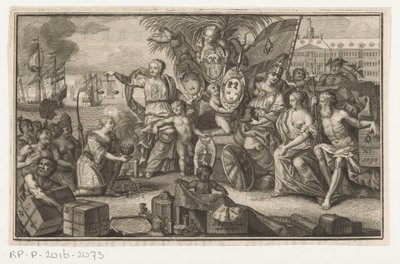Allegorie op de Oost-Indische Compagnie door Anonymous