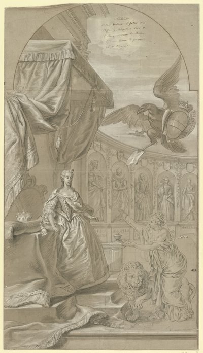 Allegorie op de ambtsaanvaarding van aartshertogin Maria Anna van Oostenrijk als landvoogdes, 1744 door Anonymous