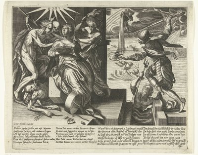 Allegorie op de nood en het ontzet van Leiden, 1574 door Anonymous