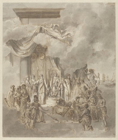Allegorie op de regering van koning Willem I, 1838 door Anonymous