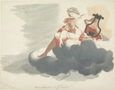 Apollo op de wolken door Anonymous