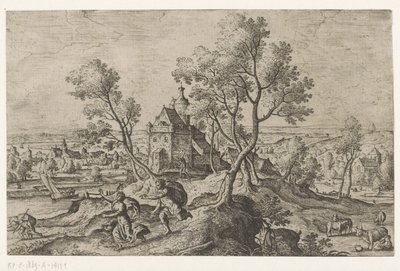 Apollo vervolgt Daphne door Anonymous