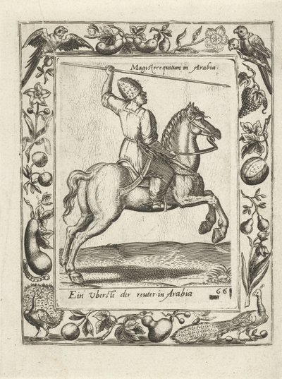 Arabische hoofdman te paard door Anonymous