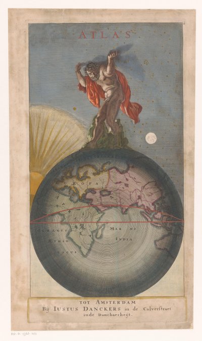 Atlas op globe door Anonymous