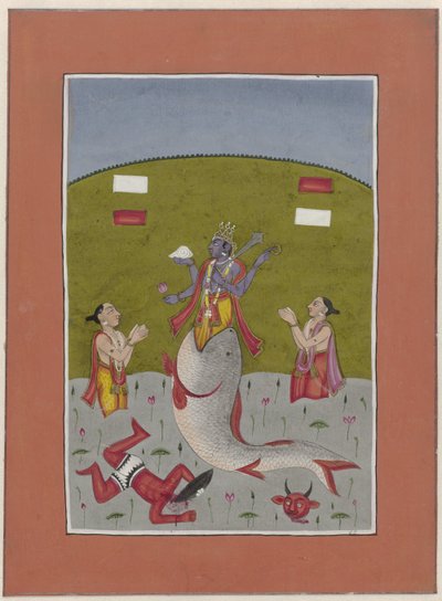Avatar van Vishnu die verrijst uit de bek van een vis, Avatars van Vishnu door Anonymous
