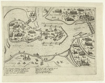 Beleg van Schenkenschans door de Spanjaarden, 1599 door Anonymous