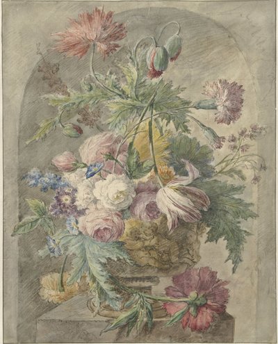 Bloemen in een vaas door Anonymous