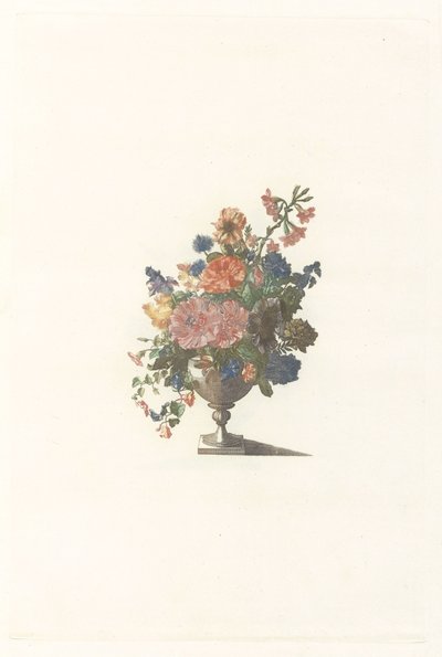 Bloemenvaas met bloemen en kaasjeskruid door Anonymous