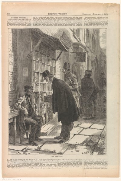 Boekenkraam in New York door Anonymous