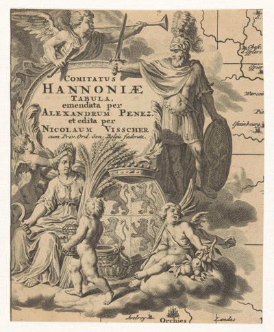 Ceres, putti en wapen Henegouwen door Anonymous