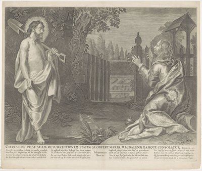 Christus verschijnt als tuinman aan Maria Magdalena (Noli me tangere) door Anonymous