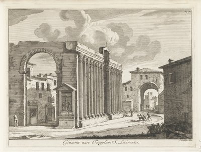 Colonnade van de San Lorenzo te Rome door Anonymous