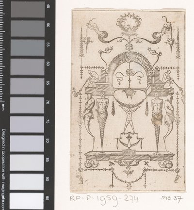 Compositie met arcade door Anonymous