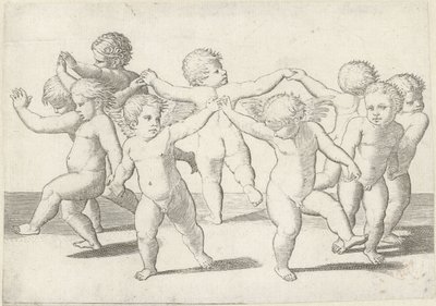 Dansende putti door Anonymous
