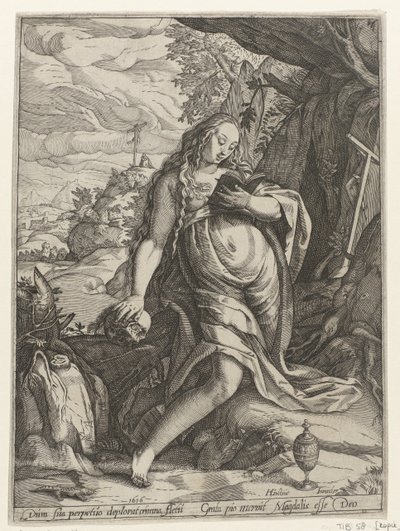 De boetvaardige Maria Magdalena door Anonymous