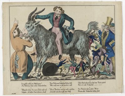 De kleermaker en de bok, 1830-1840, No. 575 door Anonymous