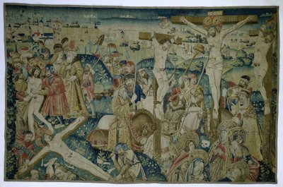 De kruisiging, uit de passie van Christus door Anonymous