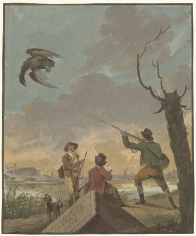 Een arend geschoten een dag voor de Revolutie door Anonymous