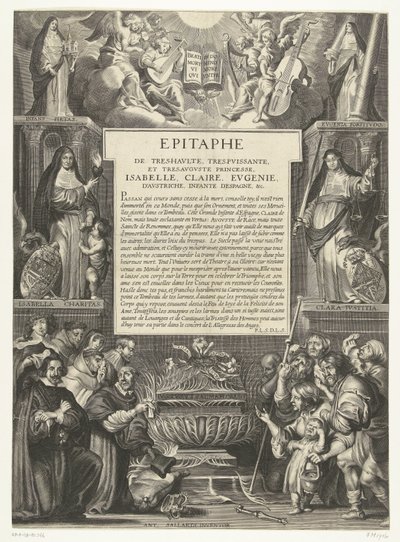 Epitaaf voor Isabella Clara Eugenia, 1633 door Anonymous