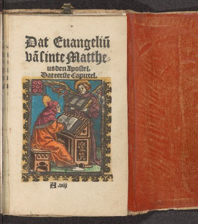 Evangelist Matteüs schrijft zijn evangelie door Anonymous