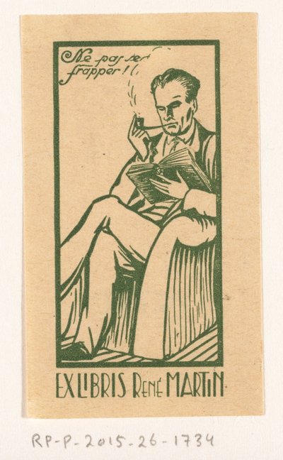 Ex libris van René Martin door Anonymous