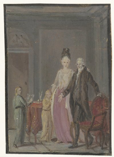 Familiegroep in interieur door Anonymous