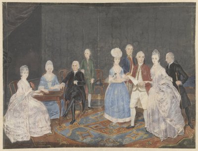 Familiegroep van negen personen door Anonymous