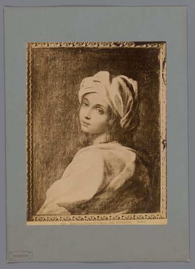 Fotoreproductie van een geschilderd portret van Beatrice Cenci door Guido Reni, in de Galleria Barberini te Rome door Anonymous