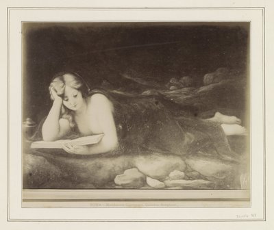 Fotoreproductie van een schilderij naar Antonio da Correggio, voorstellend de boetedoening van Maria Magdalena door Anonymous