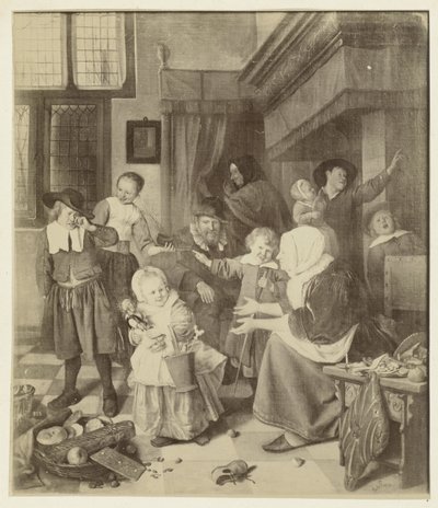 Het Sint-Nicolaasfeest door Jan Steen door Anonymous