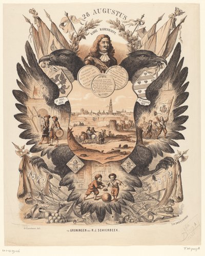 Gedenkplaat bij viering 200 jaar ontzet van Groningen 1672-1872 door Anonymous