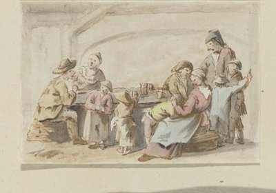 Gezelschap aan tafel door Anonymous