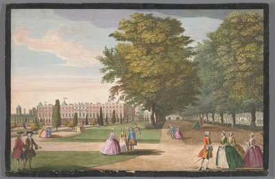 Gezicht op Hampton Court Palace te Londen gezien vanaf de zuidzijde door Anonymous