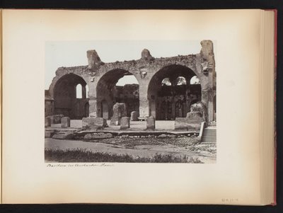 Gezicht op de Basilica van Maxentius op het Forum Romanum te Rome, Italië door Anonymous